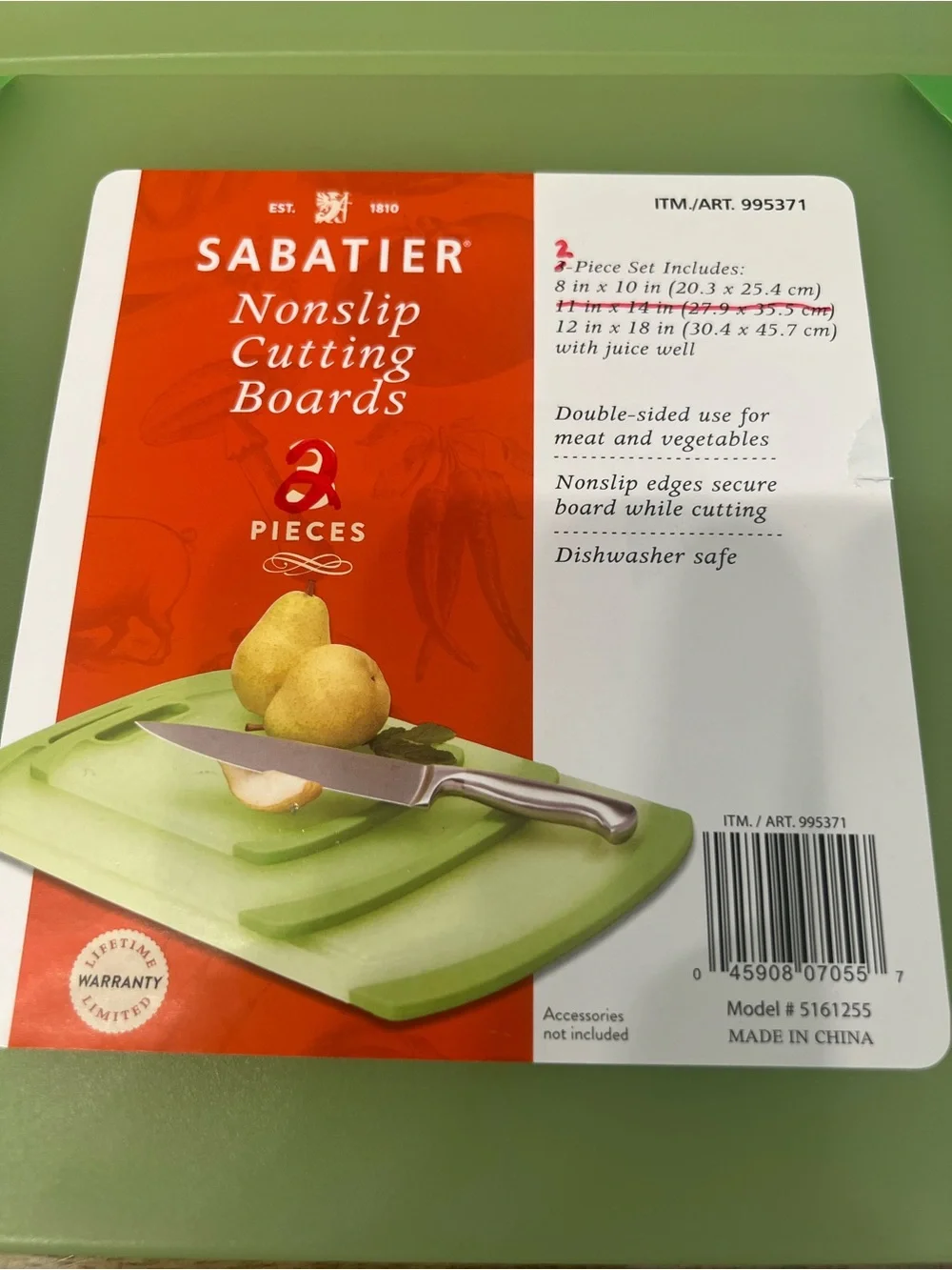 Sabatier nonslip cutting board set  - 2 Piece